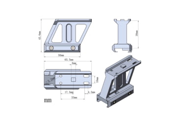 Image of Vector Optics 1.5in Profile Cantilever Picatinny Riser Mount, Black, MAV-P15