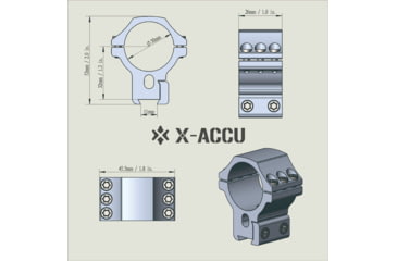 Image of Vector Optics 30mm X-Accu 1.25 inch Profile Dovetail Rings, Black, SCTM-55