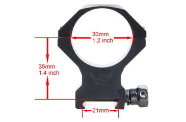 Image of Vector Optics 34mm X-Accu Medium Profile Picatinny Rings, Black, SCTM-53