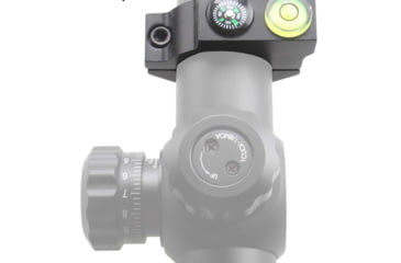Image of Vector Optics ACD Mount Ring, 25.4mm Tube, 6063-T6, Matte, w/ Offset Level Bubble &amp; Compass, Black, SCACD-06