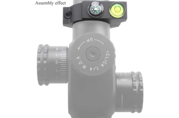 Image of Vector Optics ACD Mount Ring, 30mm Tube, 6063-T6, Matte, w/ Offset Level Bubble &amp; Compass, Black, SCACD-05
