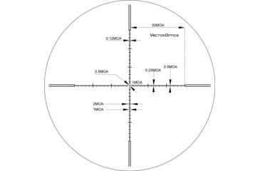 Image of Vector Optics Aston Rifle Scope, 3-18x44mm, Second Focal Plane, 30mm Tube, VHL-2 Illuminated Reticle, 6061-T6, Black, SCOL-23