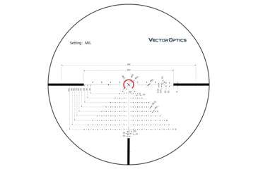 Image of Vector Optics Constantine Rifle Scope, 1-8x24mm, 30mm Tube, SFP, Etched Glass VOS-EHT Reticle, Matte, Black, SCOC-27