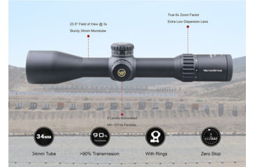 Image of Vector Optics Continental 3-18x50mm Rifle Scope, 34mm , FFP, Etched Glass VCT-34FFP, Nitrogen Purged, Black, SCFF-28