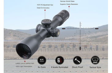 Image of Vector Optics Continental 3-18x50mm Rifle Scope, 34mm , FFP, Etched Glass VCT-34FFP, Nitrogen Purged, Black, SCFF-28