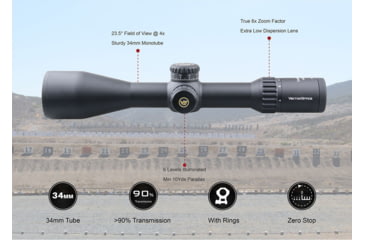 Image of Vector Optics Continental 4-24x56mm Rifle Scope, 34mm, FFP, VCT-34FFP, Nitrogen Purged, Black, SCFF-29