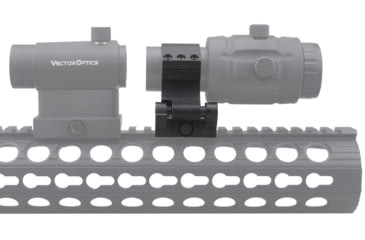 Image of Vector Optics Flip-to-Side Mount Ring, 30mm Tube, Picatinny, 41mm Height, 90-degree Cant, 45 Steel, Black, SCSR-08