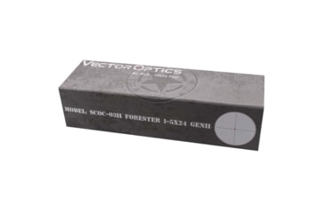 Image of Vector Optics Forester 1-5x24mm, Second Focal Pane, Gen 2, Etched Center Dot Illuminated Reticle, 30mm Tube Rifle Scope, Black, SCOC-04II