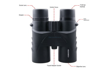 Image of Vector Optics Forester 10x42 mm Binocular, BAK4, 4.1 mm, Multicoated, Black, SCBO-02