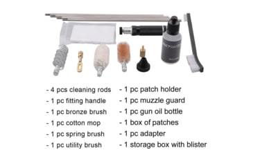 Image of Vector Optics Gun Cleaning Kit, Shotgun, 12 GA, Black, SCCK-08