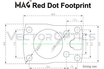 Image of Vector Optics MAG Red Dot Sight Cantilever Weaver Polymer Mount, Matte, Black, SCFRM-11