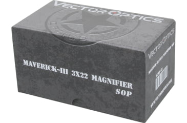 Image of Vector Optics Maverick-III Red Dot Sight Magnifier, 3x22mm, FDE Rubber Armed, Black, SCMF-32