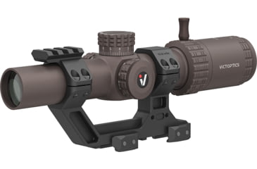 Image of Vector Optics VictOptics S6 1-6x24 30mm Tube LPVO Rifle Scope w/ 1- Piece Extreme High Picatinny AR Mount Kit, Second Focal Plane