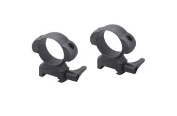 Image of Vector Optics Quick-Release Rifle Scope Rings, 30mm Tube, Picatinny/ Weaver, 27mm Height, 45 Steel, Black, SCSR-06