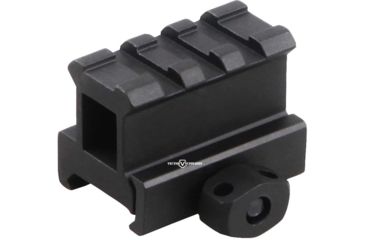 Image of Vector Optics Riser Mount Rail, Picatinny, 1in Height, 1.6in Long, 3 Slots, 6063-T6, Black, SCRA-60
