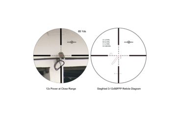 Image of Vector Optics Siegfried Rifle Scope, 3-12x50mm, 34mm First Focal Plane Etched MIL, Black, SCFF-09