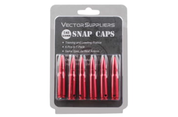 Image of Vector Optics Snap Caps, Rifle, 7.62x39mm, 6 Rounds/ Pack, w/ Sling, Red, SCSC-02