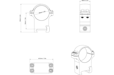 Image of Vector Optics 30mm Steel Medium Weaver Rings