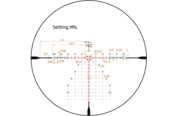 Image of Vector Optics Continental X6 2-12x44 34 mm Tube CTR Rifle Scope, First Focal Plane