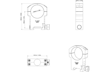 Image of Vector Optics Extreme High Profile Weaver Scope Rings, 30mm