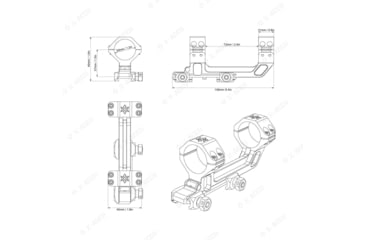 Image of Vector Optics One Piece Cantilever Picatinny ACD Mount, 30 mm