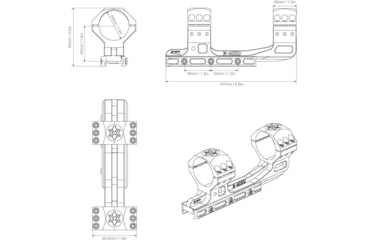 Image of Vector Optics One Piece High Picatinny Mount, 34mm