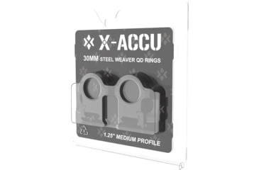 Image of Vector Optics Steel Qiuck Release Medium Profile Weaver Rings, 1.25 in