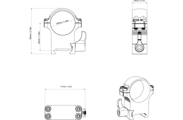 Image of Vector Optics Steel Qiuck Release Medium Profile Weaver Rings, 1.25 in