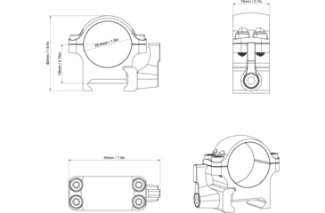 Image of Vector Optics Steel Weaver Quick Release Rings, Low Profile