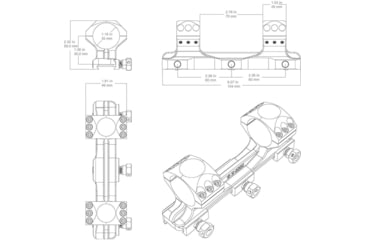 Image of Vector Optics X-Accu One Piece High Profile Picatinny Mount, 30mm