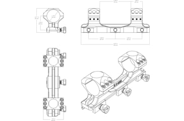 Image of Vector Optics X-Accu One Piece Picatinny Mount Rings