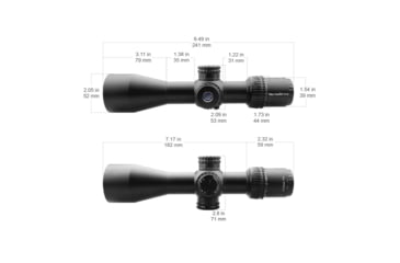 Image of Vector Optics Veyron Rifle Scope, 3-12x44mm, First Focal Plane, 30mm Tube, MPR-4 Non-Illuminated Reticle, 6061-T6, Black, SCFF-21