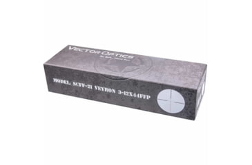 Image of Vector Optics Veyron Rifle Scope, 3-12x44mm, First Focal Plane, 30mm Tube, MPR-4 Non-Illuminated Reticle, 6061-T6, Black, SCFF-21