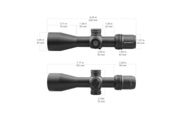 Image of Vector Optics Veyron Rifle Scope, 3-12x44mm, Second Focal Plane, 30mm Tube, MPR-4 Non-Illuminated Reticle, 6061-T6, Black, SCOM-24