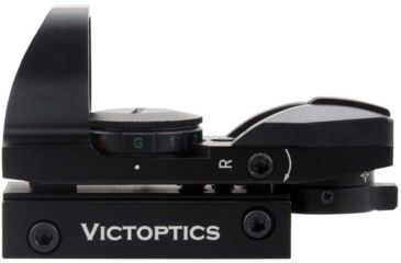 Image of VictOptics Red Dot Sight, 1x, 23x34mm Objective Window, 4 Reticles, 6061-T6, Black, RDSL04