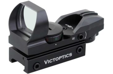 Image of VictOptics Red Dot Sight, 1x, 23x34mm Objective Window, 4 Reticles, 6061-T6, Black, RDSL04