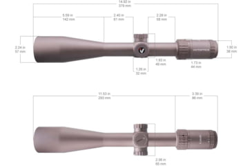 Image of EDEMO Vector Optics Victoptics S4 Rifle Scope, 6-24x50mm, 30mm Tube, FFP, VIS-FMIL Etched Glass Reticle, Coyote FDE, Black, OPSL27, EDEMO2