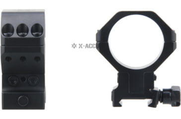 Image of Vector Optics X-Accu 34mm Adjustable Elevation Picatinny Rings, 1913 Picatinny Mount, Black Matte, Chorme, XASR-3050