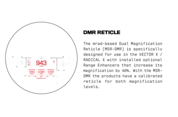 Image of VECTRONIX SHOOTING SOLUTIONS Radical X 10x42mm Binocular, MSR-DMR Reticle, 918811-DIST