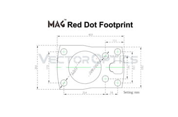Image of Vekt Defense MAG Red Dot Sight Offset Picatinny Mount, Black, SCFRM-03