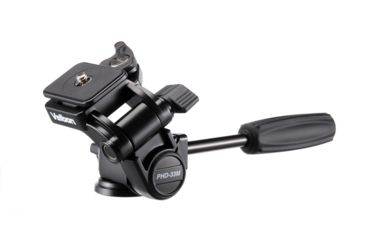 Image of Velbon PHD-33M 3-way Single Handle Aluminum Tripod Panhead, Black PHD-33M