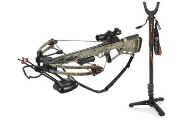 Image of Velocity Defiant Crossbow, Package Reaper Buck Camo 150lb, XB-350 W/ Vanguard Veo Shooting Stick
