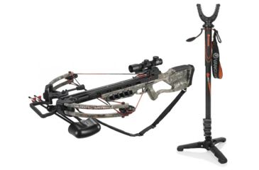 Image of Velocity Raven CrossbowPackage, Reaper Buck Camo 175 lbs., XB-380 W/ Vanguard Veo Shooting Stick