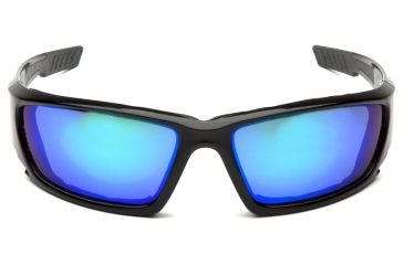 Image of Venture Gear Brevard Safety Glasses - Green Mirror Anti-Fog Lens, Shiny Black Frame, VGSB1057DT