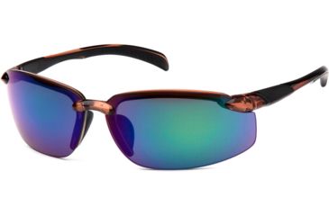 Image of Venture Gear Waverton Safety Glasses w/Multi Mirror Lens, Brown, VGSBR1156DB