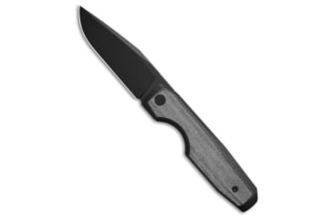 Image of Vero Engineering Isotope Mini Integral Folding Knife, 3.45in, Bohler M390 Stainless Steel, Drop Point Blade, Micarta, Black Handle, SW, Black/Black, 7.78 inch, BHQ-209198