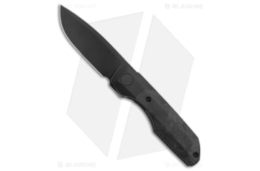 Image of Vero Engineering Mini Synapse Folding Knife, 2.87in, Bohler M390 Stainless Steel, Drop Point Blade, Carbon Fiber, Black Handle, Black/Black, 6.60 inch, BHQ-177918