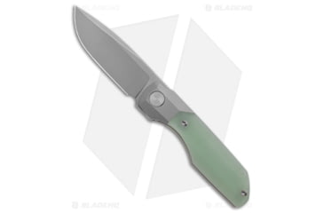 Image of Vero Engineering Mini Synapse Folding Knife, 2.87in, Bohler M390 Stainless Steel, Drop Point Blade, G-10, Gray/Jade Handle, Gray/Jade/Gray, 6.60 inch, BHQ-177930