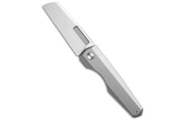 Image of Vero Engineering Neuron Non-Flipper Folding Knife, 2.76in, Bohler M390 Stainless Steel, Sheepsfoot Blade, Titanium, Gray Handle, Hand Satin, Gray/Gray, 6.30 inch, BHQ-209222