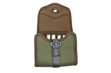 Image of Vero Vellini Standard Cartridge Case, Rifle, 12 Rounds, Forest Green/Brown Trim V20020